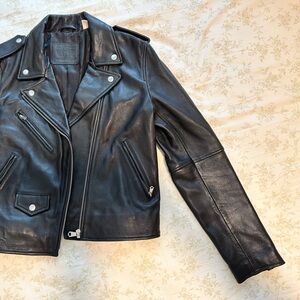 Black Leather Biker Jacket